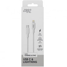 -2-Cable USB 2.0 Tipo-C Lightning Myway MWUSC0023/ USB Tipo-C Macho - Lightning Macho/ Hasta 20W/ 480Mbps/ 1m/ Blanco-2