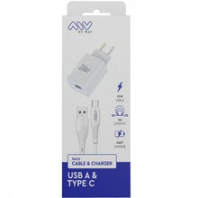 -2-Cargador de Pared Myway MYWEPAK0002/ 1xUSB + Cable USB Tipo-C/ 15W-2