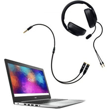 -3-Cable Estéreo Nanocable 10.24.1202/ Jack 3.5 Macho - 2x Jack 3.5 Hembra/ 30cm/ Negro-3