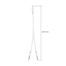 -1-Cable Estéreo Nanocable 10.24.1203/ Jack 3.5 Hembra - 2x Jack 3.5 Macho/ 20cm/ Blanco-1