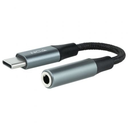 --Conversor USB Tipo-C Nanocable 10.24.1204/ USB Tipo-C Macho - Jack 3.5 Hembra-