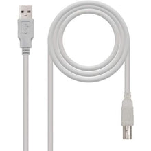 -1-Cable USB 2.0 Impresora Nanocable 10.01.0103/ USB Tipo-B Macho - USB Macho/ 1.8m/ Beige-1