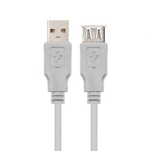--Cable Alargador USB 2.0 Nanocable 10.01.0204/ USB Macho - USB Hembra/ 3m/ Beige-