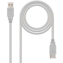 -1-Cable Alargador USB 2.0 Nanocable 10.01.0204/ USB Macho - USB Hembra/ 3m/ Beige-1
