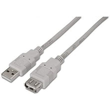 -3-Cable Alargador USB 2.0 Nanocable 10.01.0204/ USB Macho - USB Hembra/ 3m/ Beige-3