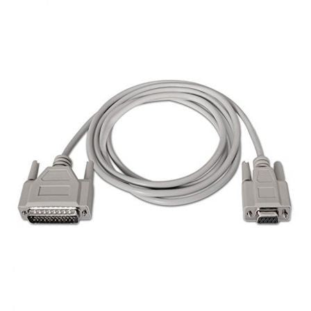 --Cable Serie NULL Modem Nanocable 10.14.0802/ DB9 Hembra - DB25 Macho/ 1.8m/ Beige-