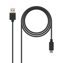 --Cable USB 2.0 Nanocable 10.01.2101/ USB Tipo-C Macho - USB Macho/ 480Mbps/ 1m/ Negro-