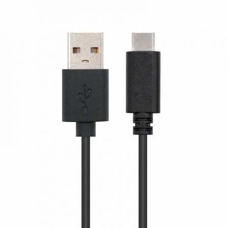 --Cable USB 2.0 Nanocable 10.01.2102/ USB Tipo-C Macho - USB Macho/ 480Mbps/ 2m/ Negro-