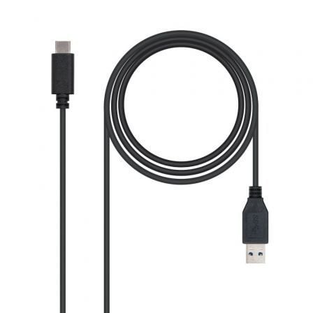 --Cable USB 3.1 Nanocable 10.01.4001/ USB Tipo-C Macho - USB Macho/ 1m/ Negro-