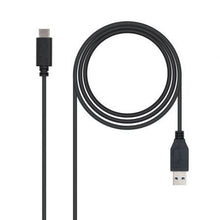 --Cable USB 3.1 Nanocable 10.01.4001/ USB Tipo-C Macho - USB Macho/ 1m/ Negro-