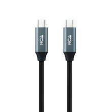 --Cable USB 3.2 Tipo-C Nanocable 10.01.4301 5A 100W/ USB Tipo-C Macho - USB Tipo-C Macho/ Hasta 100W/ 20Gbps/ 1m/ Gris y Negro-