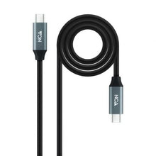 -1-Cable USB 3.2 Tipo-C Nanocable 10.01.4301 5A 100W/ USB Tipo-C Macho - USB Tipo-C Macho/ Hasta 100W/ 20Gbps/ 1m/ Gris y Negro-1
