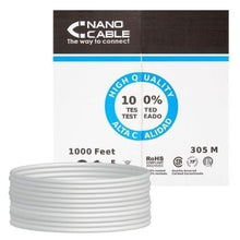 --Bobina de Cable RJ45 UTP Nanocable 10.20.0304 Cat.5e/ 305m/ Gris-