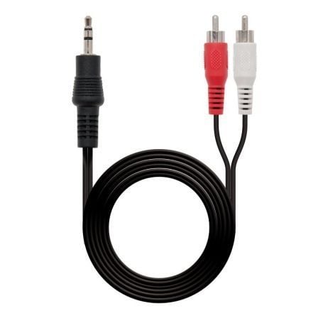 --Cable Estéreo Nanocable 10.24.0301/ Jack 3.5 Macho - RCA Macho/ 1.5m/ Negro-