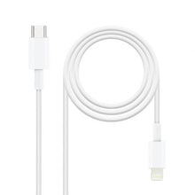 --Cable USB 2.0 Tipo-C Lightning Nanocable 10.10.0602/ USB Tipo-C Macho - Lightning Macho/ 2m/ Blanco-