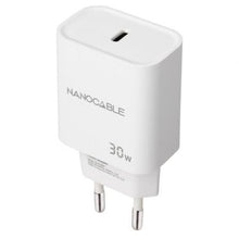 --Cargador de Pared Nanocable 10.10.2009/ 1xUSB Tipo-C/ 30W/ Blanco-