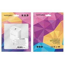 -1-Cargador de Pared Nanocable 10.10.2009/ 1xUSB Tipo-C/ 30W/ Blanco-1