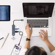 -4-Hub USB 3.0 Nanocable 10.16.4402/ 4xUSB/ Gris-4