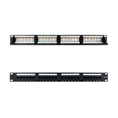 --Patch Panel Nanocable 10.21.4124/ 24 Puertos/ Cat.6a/ Altura 1U-