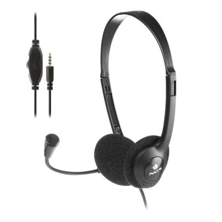 --Auriculares NGS MS103 MAX/ con Micrófono/ Jack 3.5/ Negros-