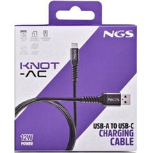 -3-Cable USB 2.0 NGS KNOT-AC/ USB Macho - USB Tipo-C Macho/ 480Mbps/ 1m/ Negro-3