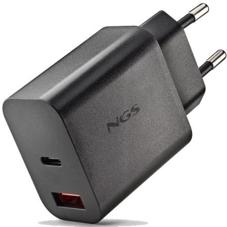 --Cargador de Pared GaN NGS Era 30W/ 1xUSB Tipo-C/ 1xUSB/ 30W-