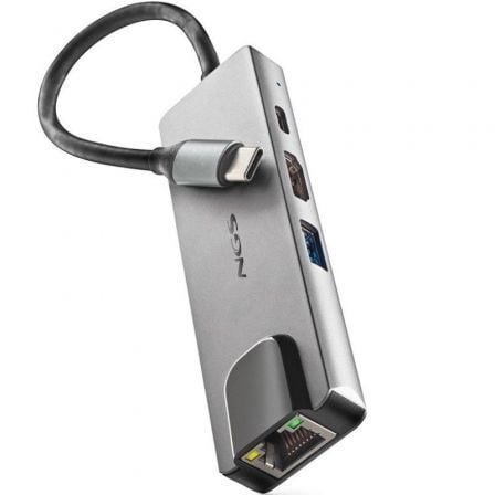 --Docking USB Tipo-C NGS WonderDock Supra/ 1xUSB/ 1xUSB Tipo-C DP/ 1xHDMI 4K/ 1xRJ45-