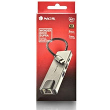 -3-Docking USB Tipo-C NGS WonderDock Supra/ 1xUSB/ 1xUSB Tipo-C DP/ 1xHDMI 4K/ 1xRJ45-3