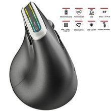 -1-Ratón Vertical Inalámbrico por Bluetooth NGS Evo Karma/ Batería recargable/ Hasta 3200 DPI-1