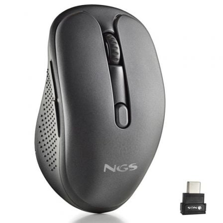 --Ratón Inalámbrico NGS Evo Mix silencioso/ Batería recargable/ Hasta 3200 DPI/ Negro-
