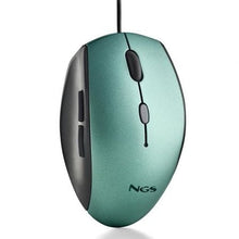 --Ratón Ergonómico NGS Moth Ice/ Hasta 1600 DPI/ Verde Hielo-