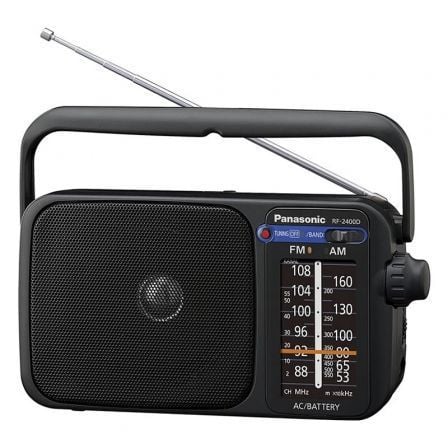 --Radio Portátil Panasonic RF-2400DEG-K/ Negra-