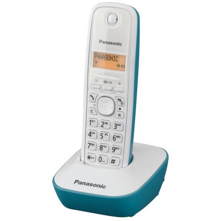 --Teléfono Inalámbrico Panasonic KX-TG1611/ Blanco/ Azul-