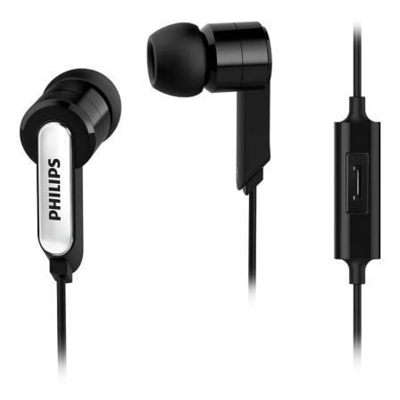 --Auriculares Intrauditivos Philips SHE1405BKS/27/ con Micrófono/ Jack 3.5/ Negros-
