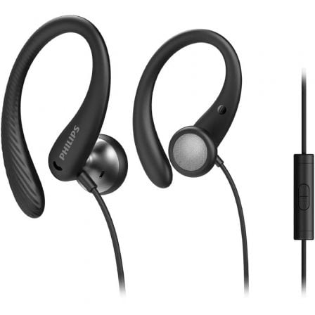 --Auriculares Deportivos Philips TAA1105BK/ con Micrófono/ Jack 3.5/ Negros-