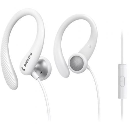 --Auriculares Deportivos Philips TAA1105WT/ con Micrófono/ Jack 3.5/ Blancos-