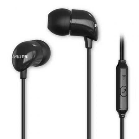 --Auriculares Intrauditivos Philips TAE1126BK/ con Micrófono/ Jack 3.5/ Negros-