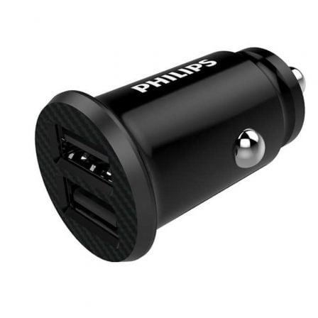 --Cargador de Coche Philips DLP2510/ 2xUSB/ 12W-