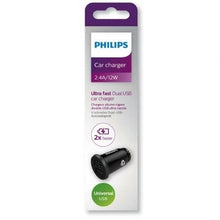 -1-Cargador de Coche Philips DLP2510/ 2xUSB/ 12W-1