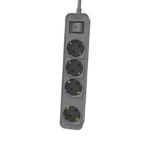 --Regleta con Interruptor Philips CHP2144G/62/ 4 Tomas de corriente/ Cable 1.5m/ Gris-