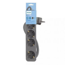 -1-Regleta con Interruptor Philips CHP2144G/62/ 4 Tomas de corriente/ Cable 1.5m/ Gris-1