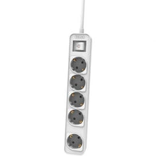 --Regleta con Interruptor Philips CHP2154W/12/ 5 Tomas de corriente/ Cable 1.5m/ Blanco-