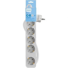 -1-Regleta con Interruptor Philips CHP2154W/12/ 5 Tomas de corriente/ Cable 1.5m/ Blanco-1