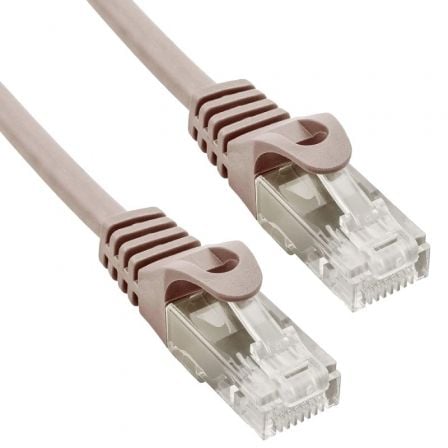 --Cable de Red RJ45 UTP Phasak PHK 1652 Cat.6/ 25cm/ Gris-