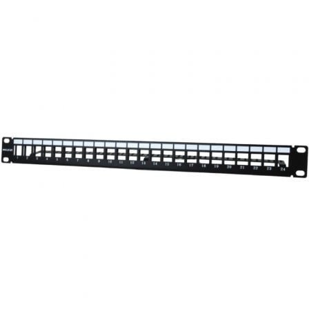 --Patch Panel Phasak PA 3424/ 24 Puertos/ Cat.6/ Altura 1U/ Gestión de Cable/ Conectores RJ45 UTP No Incluidos-