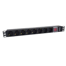 -1-Regleta con Interruptor Phasak BNS 1520/ 8 Tomas de Corriente/ Cable 3m/ Negro-1