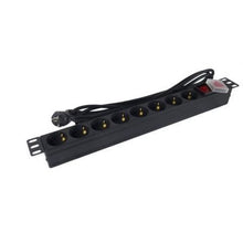-2-Regleta con Interruptor Phasak BNS 1520/ 8 Tomas de Corriente/ Cable 3m/ Negro-2