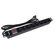 -3-Regleta con Interruptor Phasak BNS 1520/ 8 Tomas de Corriente/ Cable 3m/ Negro-3