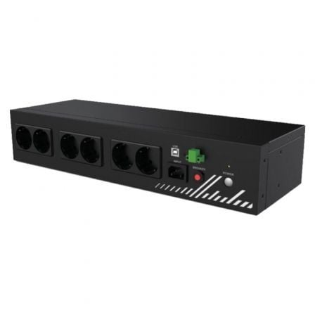 --SAI Línea Interactiva Phasak Compact/ 800VA-480W/ 8 Salidas/ Formato Rack 2U-
