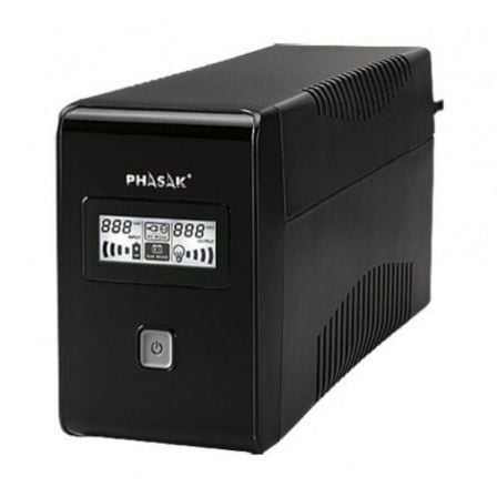 --SAI Línea Interactiva Phasak 850 VA LCD Interactive/ 850VA/ 2 Salidas/ Formato Torre-